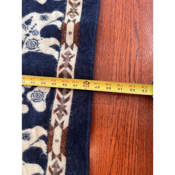 Alpaca Wool Hooded Poncho Unisex Aztec Wolf Eagle All Seasons Native American - Picture 8 of 10